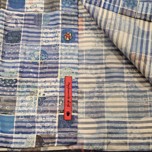 NEW Luchiano Visconti Mens Size XL Geometric Abstract Button Front Shirt NWT $99 - Picture 8 of 9
